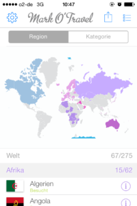 Karten-App: Markiere, wo auf der Welt du schon gewesen bist